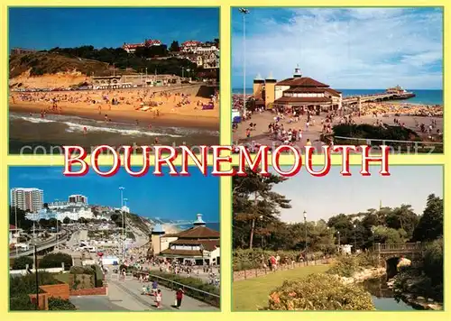 AK / Ansichtskarte Bournemouth_UK Beach from the pier Seafront Lower Central Gardens Bournemouth UK