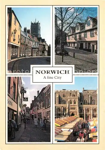 AK / Ansichtskarte Norwich_UK Stadtansichten Innenstadt Marktplatz 