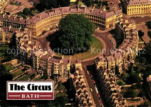 AK / Ansichtskarte Bath_UK The Circus aerial view Bath_UK