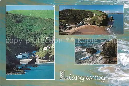 AK / Ansichtskarte Llangrannog Kuestenpanorama Bucht Felsen 