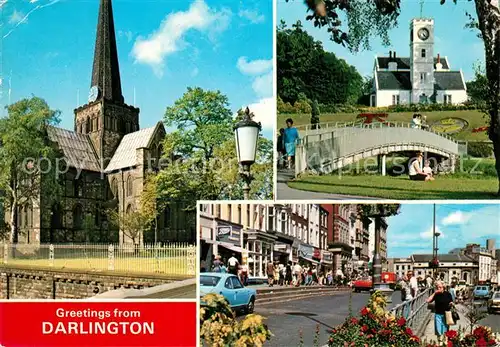 AK / Ansichtskarte Darlington Bamboo Bridge South Park St. Cuthbert s Church 