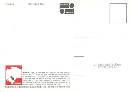 AK / Ansichtskarte Paignton Panorama Coast Beach Harbourg Oldway Mansion Paignton