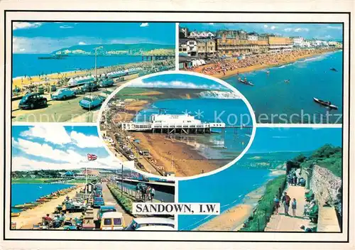 AK / Ansichtskarte Sandown_Isle_of_Wight Promenade Beach Hotels Sandown_Isle_of_Wight