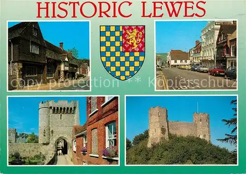 AK / Ansichtskarte Lewes_East_Sussex Historic city Castle 
