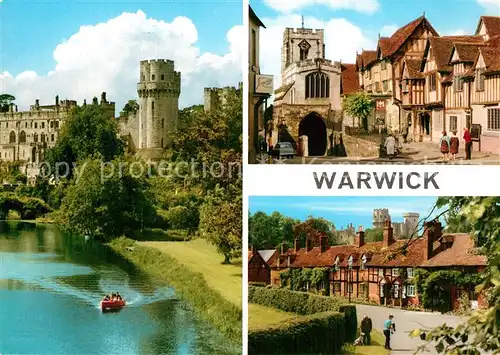 AK / Ansichtskarte Warwick_Warwick Castle Church Houses 