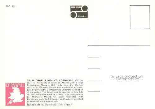 AK / Ansichtskarte St_Michaels_Mount Aerial view Benedictine Abbey St_Michaels_Mount