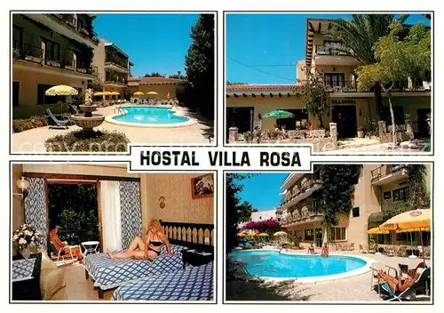 AK / Ansichtskarte Paguera_Mallorca_Islas_Baleares Hostal Villa Rosa Swimmingpool Zimmer Paguera_Mallorca