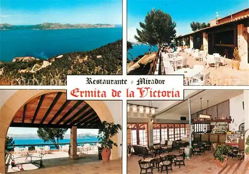 AK / Ansichtskarte Alcudia_Mallorca Restaurante Mirador Ermita de la Victoria Alcudia Mallorca