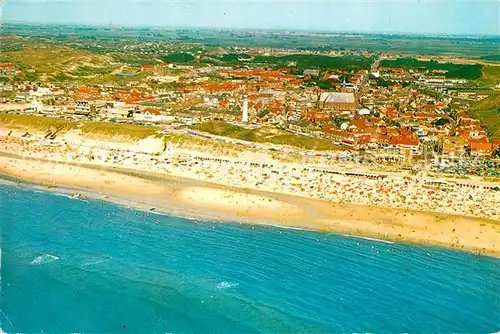 AK / Ansichtskarte Egmond_aan_Zee Fliegeraufnahme Strand Hotel Bellevue Egmond_aan_Zee