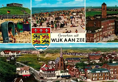 AK / Ansichtskarte Wijk_aan_Zee Strandpartie Panorama Wijk_aan_Zee
