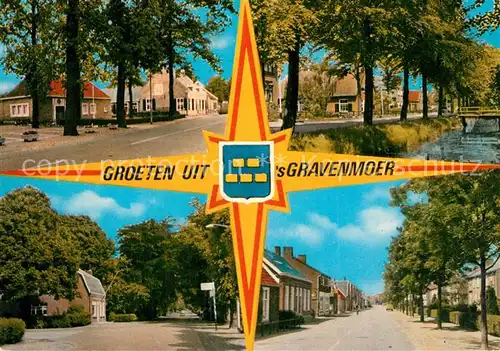 AK / Ansichtskarte s_Gravenmoer Groene Kruisgebouw Vaartweg Hoofdstraat Molendijk 