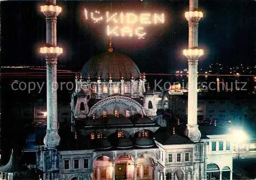 AK / Ansichtskarte Istanbul_Constantinopel Sueleymaniye Mosche bei Nacht Istanbul_Constantinopel