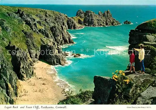 Porthcurno Logan Rock and Treen Cliff Beach Porthcurno