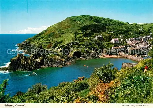 Polperro_Cornwall Kuestenpanorama Bucht Polperro Cornwall