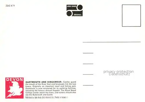 Dartmouth_Devon Kingswear from Bearsgrove Castle Dartmouth Devon