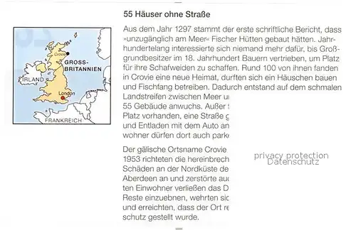 Crovie Haeuser an der Kueste Chronik 