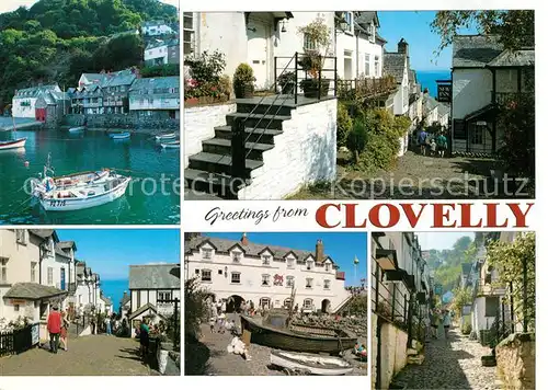 Clovelly Teilansichten Hafen Clovelly