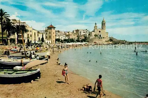 AK / Ansichtskarte Sitges Playa de la Iglesia Sitges