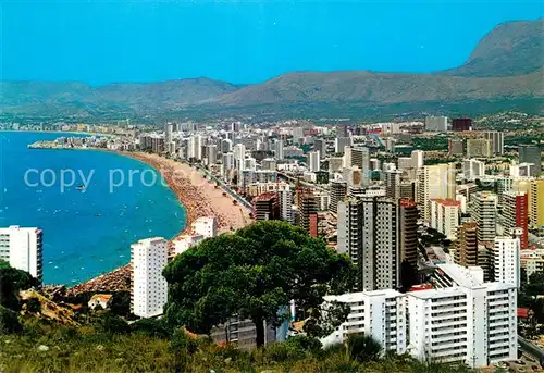 AK / Ansichtskarte Benidorm Skyline mit Strand Benidorm
