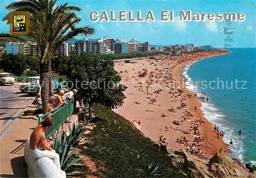AK / Ansichtskarte Calella_de_Mar Strandpartie Calella_de_Mar