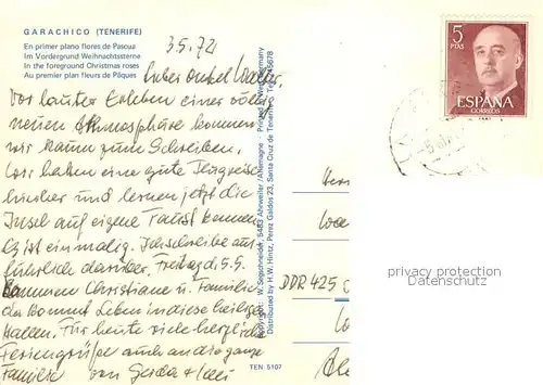 AK / Ansichtskarte Garachico En primer plano flores de Pascua Garachico