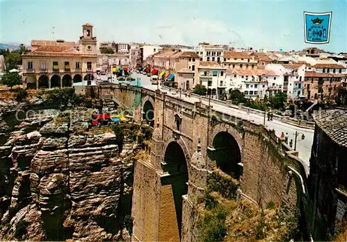AK / Ansichtskarte Ronda_Andalucia Puente Nuevo y Plaza de Espana Ronda Andalucia