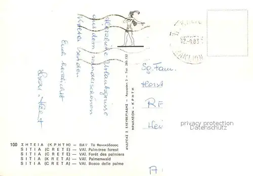 Sitia Palmenwald Panorama Sitia