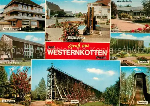 Bad_Westernkotten Haus Margarete Haus am Park Kurpark Marktbrunnen Saline Golfplatz Soleturm Bad_Westernkotten