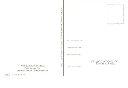 Buende_Westfalen Partie an der Else mit Laurentiuskirche Buende_Westfalen