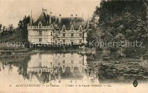 Azay le Rideau Chateau Bords de l Indre Facade Orientale Azay le Rideau