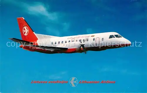 AK / Ansichtskarte Flugzeuge_Zivil Lithuanian Airlines Saab 340B  