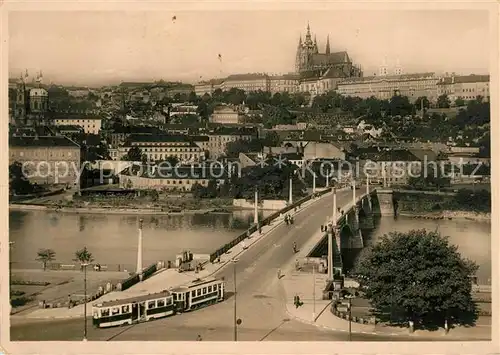 AK / Ansichtskarte Strassenbahn Prag Hradschin 