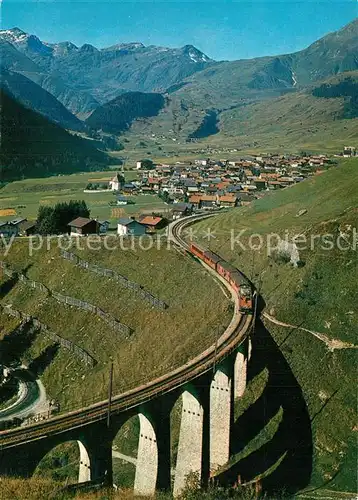 AK / Ansichtskarte Eisenbahn Sedrun Rueras Piz Badus Oberalppass  Eisenbahn