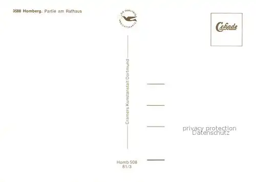 AK / Ansichtskarte Homberg_Efze Partie am Rathaus Homberg Efze