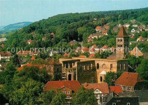 AK / Ansichtskarte Bad_Hersfeld Blick vom Stadtkirchturm zur Stiftsruine Bad_Hersfeld