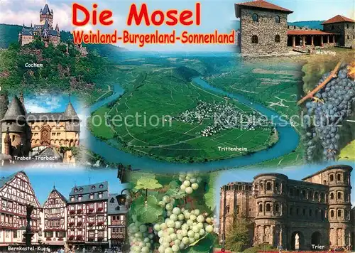 AK / Ansichtskarte Cochem_Mosel mit Traben Trarbach Trittenheim Bernkastel Kues Trier Cochem Mosel