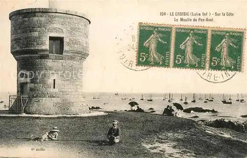 AK / Ansichtskarte Le_Croisic Sur la cote Moulin de Pen Avel Le_Croisic