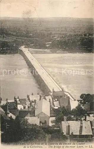 AK / Ansichtskarte Nevers_Nievre Pont de la Loire vu du Clocher de la Cathedrale Nevers Nievre