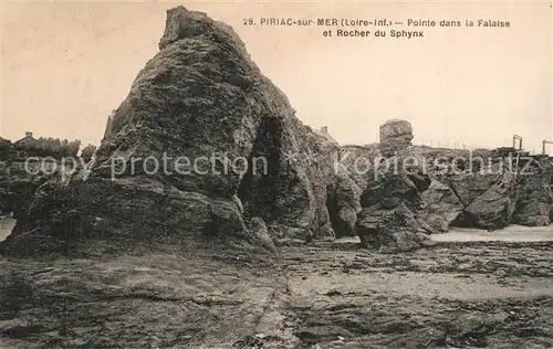 AK / Ansichtskarte Piriac sur Mer Pointe dans la Falaise et Rocher du Sphynx Piriac sur Mer