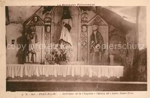 AK / Ansichtskarte Port_Blanc Interieur de la Chapelle Details de l Autel Saint Yves Port_Blanc