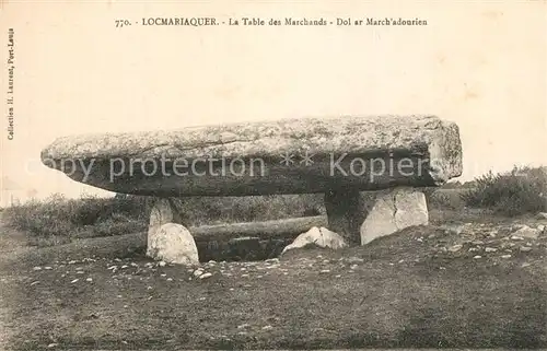 AK / Ansichtskarte Locmariaquer La Table des Marchands Dol ar March haourien Locmariaquer