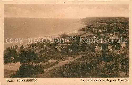 AK / Ansichtskarte Saint Brieuc_Cotes d_Armor Vue generale de la Plage des Rosaires Saint Brieuc_Cotes d