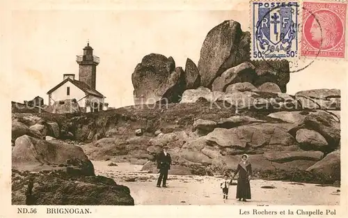 AK / Ansichtskarte Brignogan Les Rochers et la Chapelle Pol Brignogan