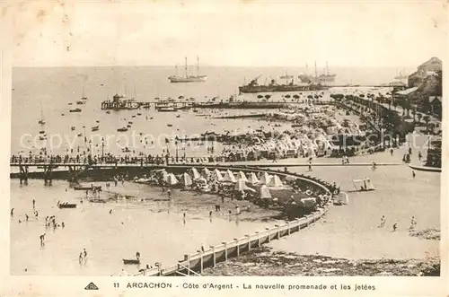 AK / Ansichtskarte Arcachon_Gironde Nouvelle promenade et les jetees Arcachon Gironde