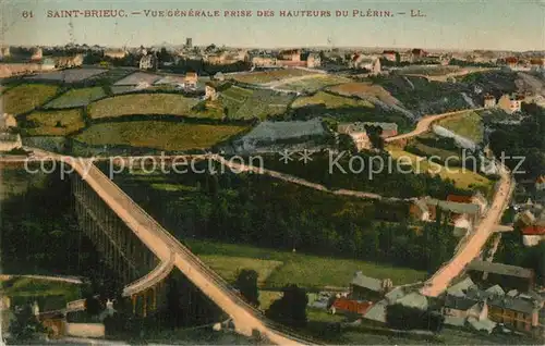 Saint Brieuc_Cotes d_Armor Vue generale prise des hauteurs du Plerin Saint Brieuc_Cotes d