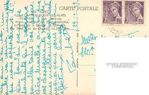 Chateauroux les Alpes Vue generale Hameau de Saint Marcellin Col du Distroit Chateauroux les Alpes