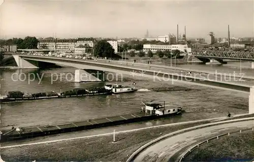 Kehl_Rhein Europa Bruecke Blick nach Strassburg Kehl_Rhein