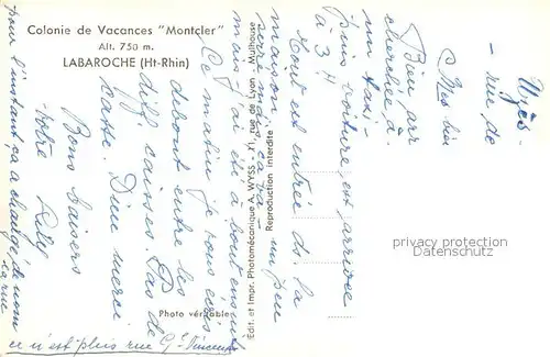 Labaroche Colonie de Vacances Montcler Labaroche