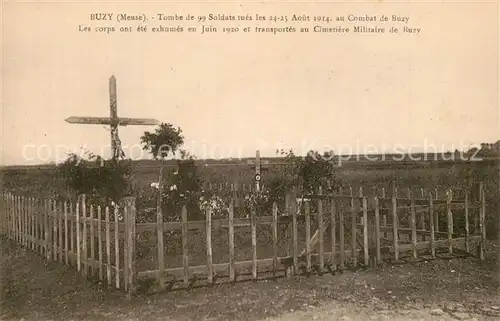 Buzy Darmont Tombe de 99 Soldats Grande Guerre Combat de Buzy Buzy Darmont