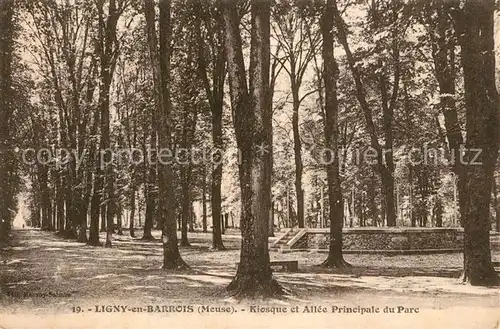 Ligny en Barrois Kiosque et Allee Principale du Parc Ligny en Barrois